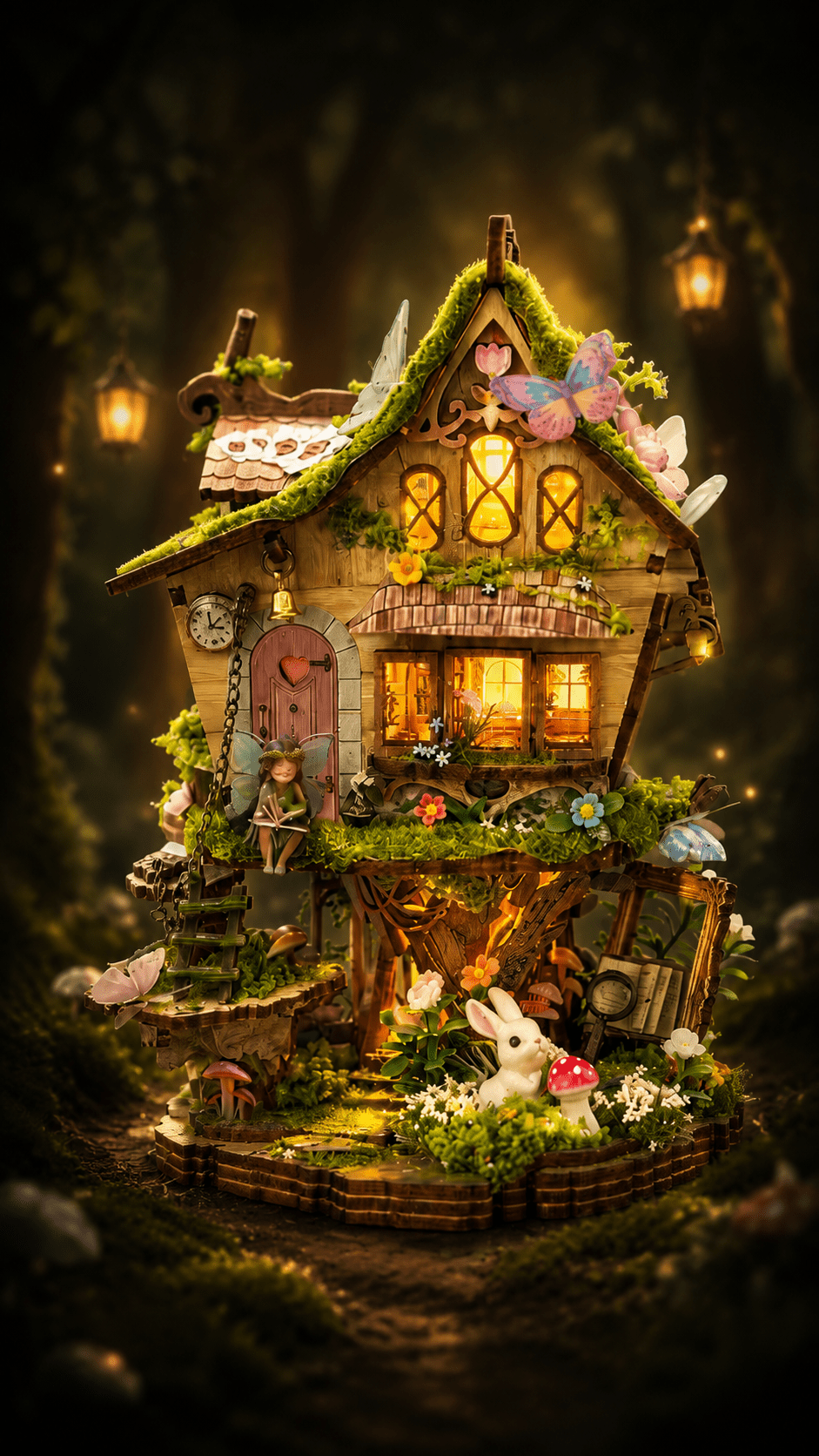 Miniature DIY « Maison des Lutins » – Décor féerique lumineux à assembler - GoCrazyPuzzle