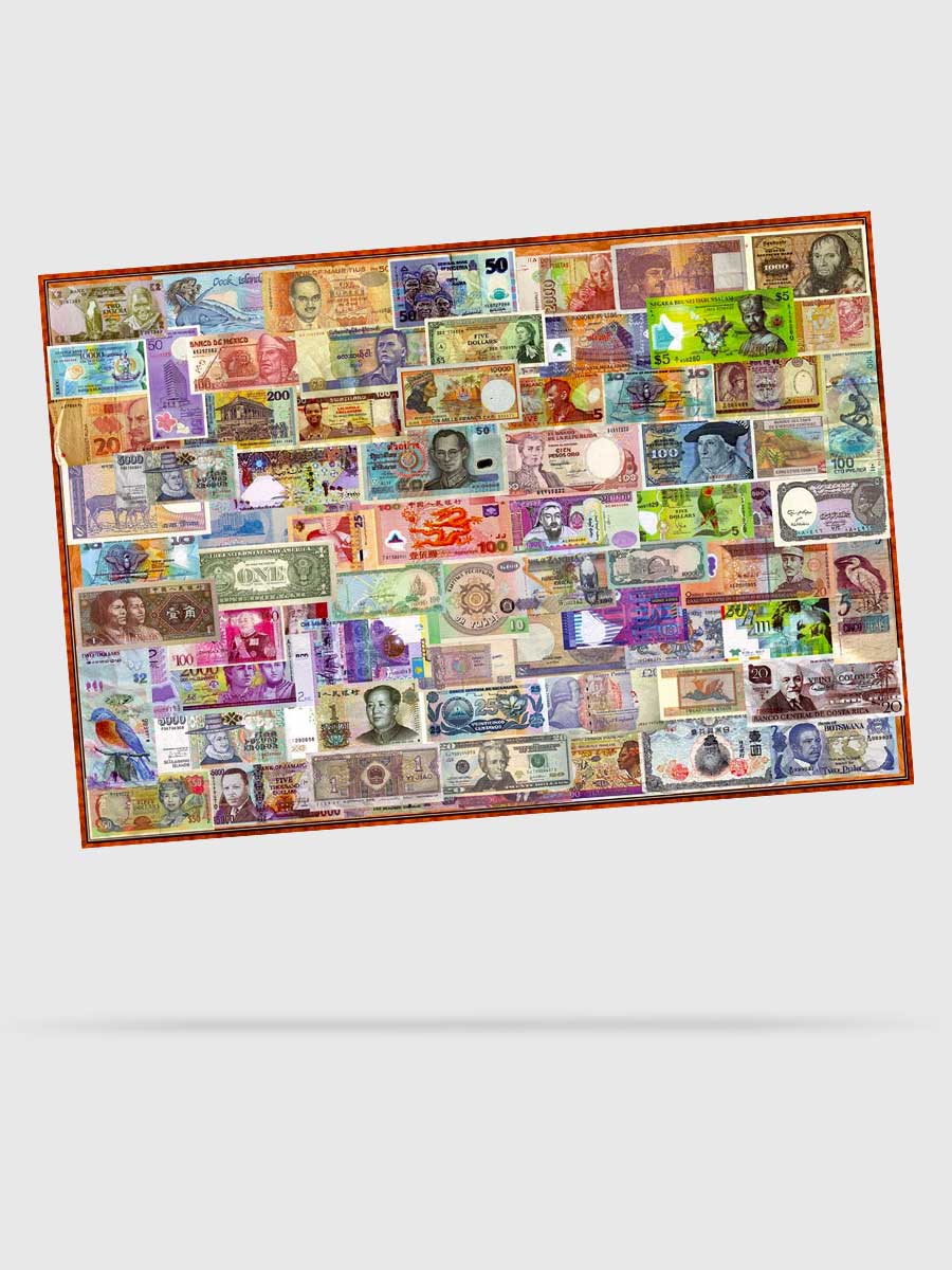 Puzzle 1500 Pièces Billets du Monde