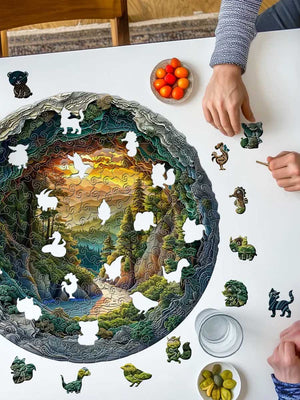 Puzzle Bois Forme Animaux - Aventure Forestière 3D - GoCrazyPuzzle