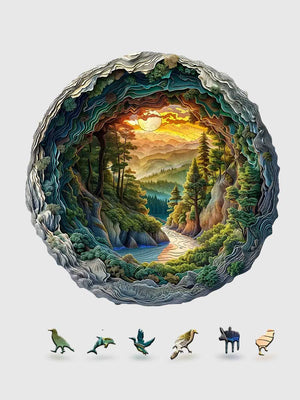 Puzzle Bois Forme Animaux - Aventure Forestière 3D - GoCrazyPuzzle