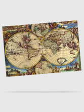 Puzzle Carte du Monde Ancienne 1000 Pièces