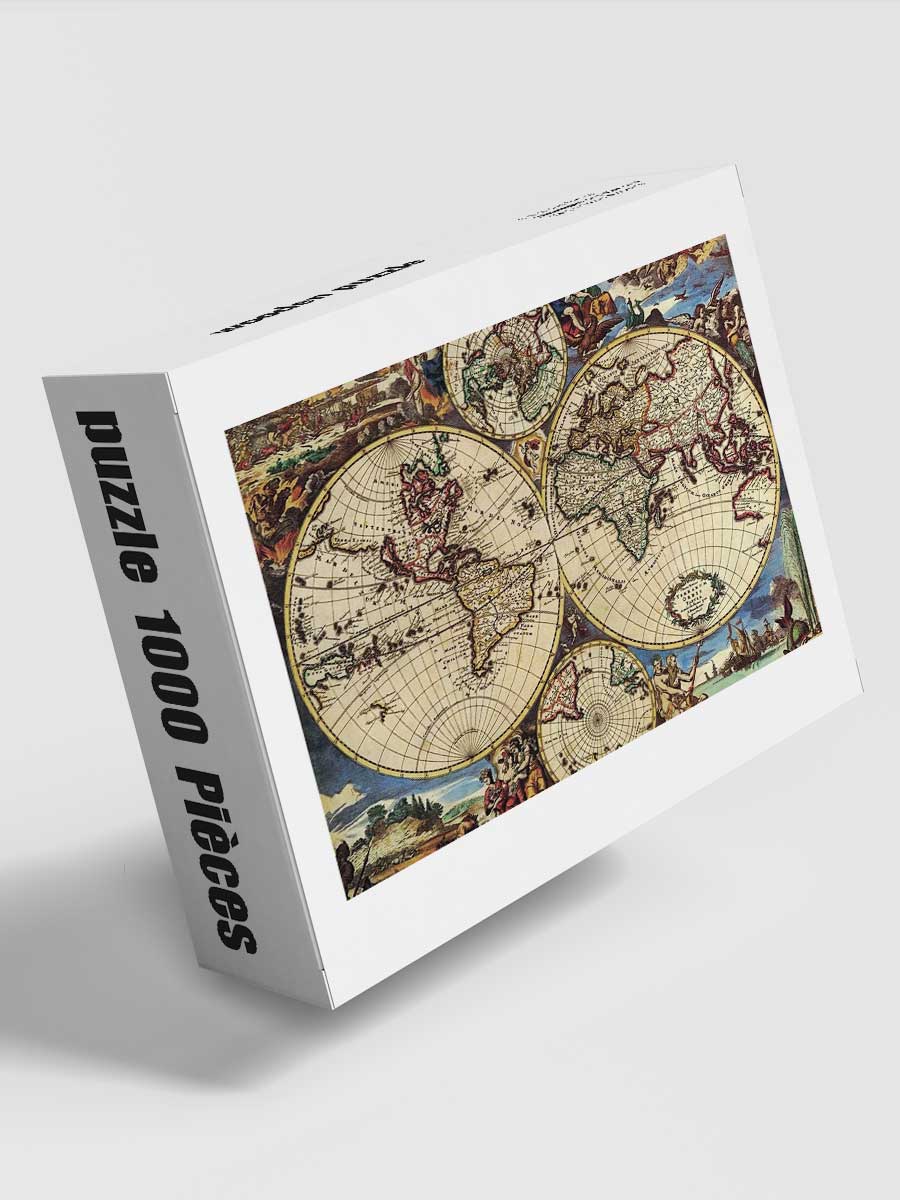 Puzzle Carte du Monde Ancienne 1000 Pièces