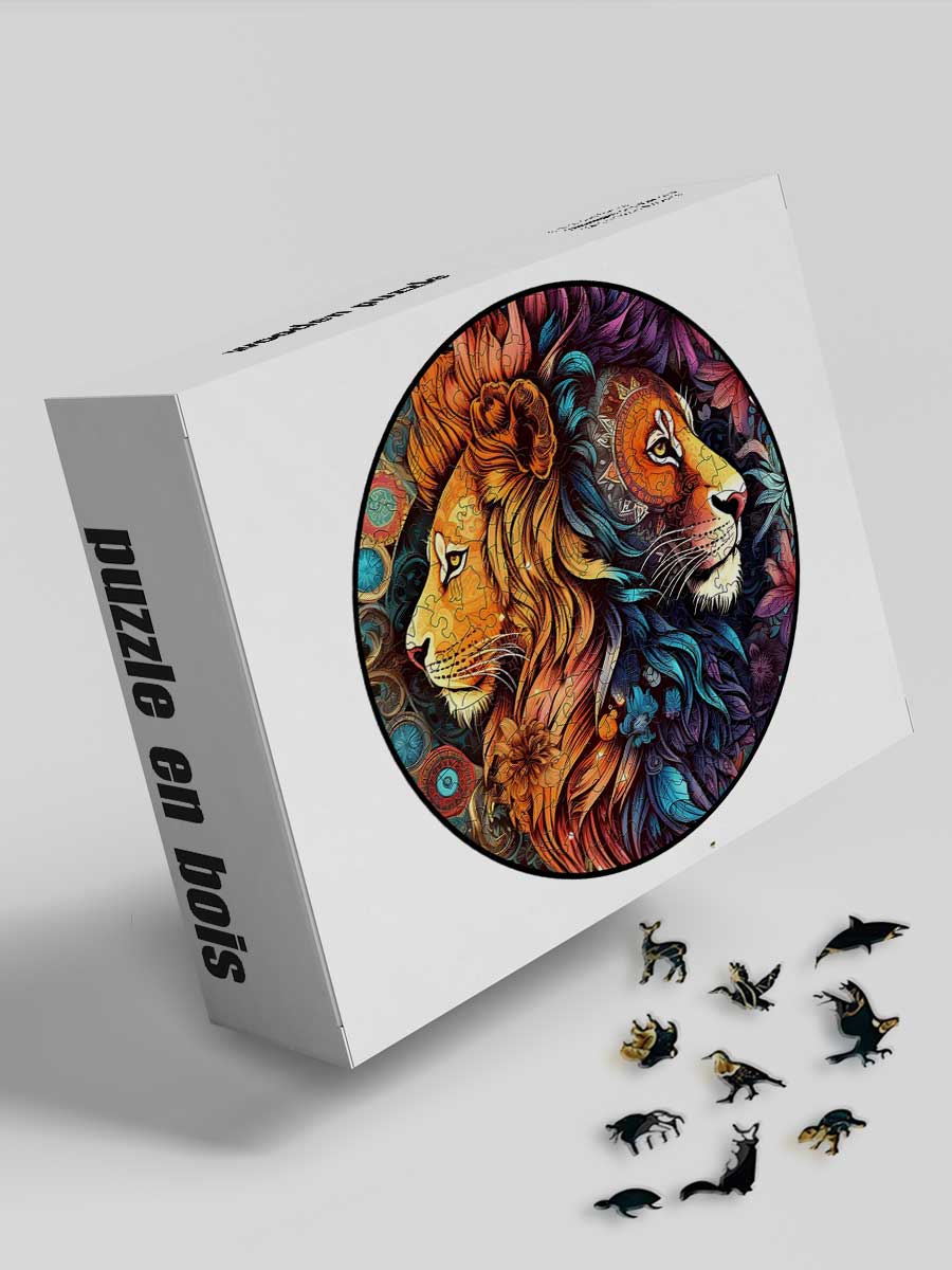 Puzzle Lion en Bois