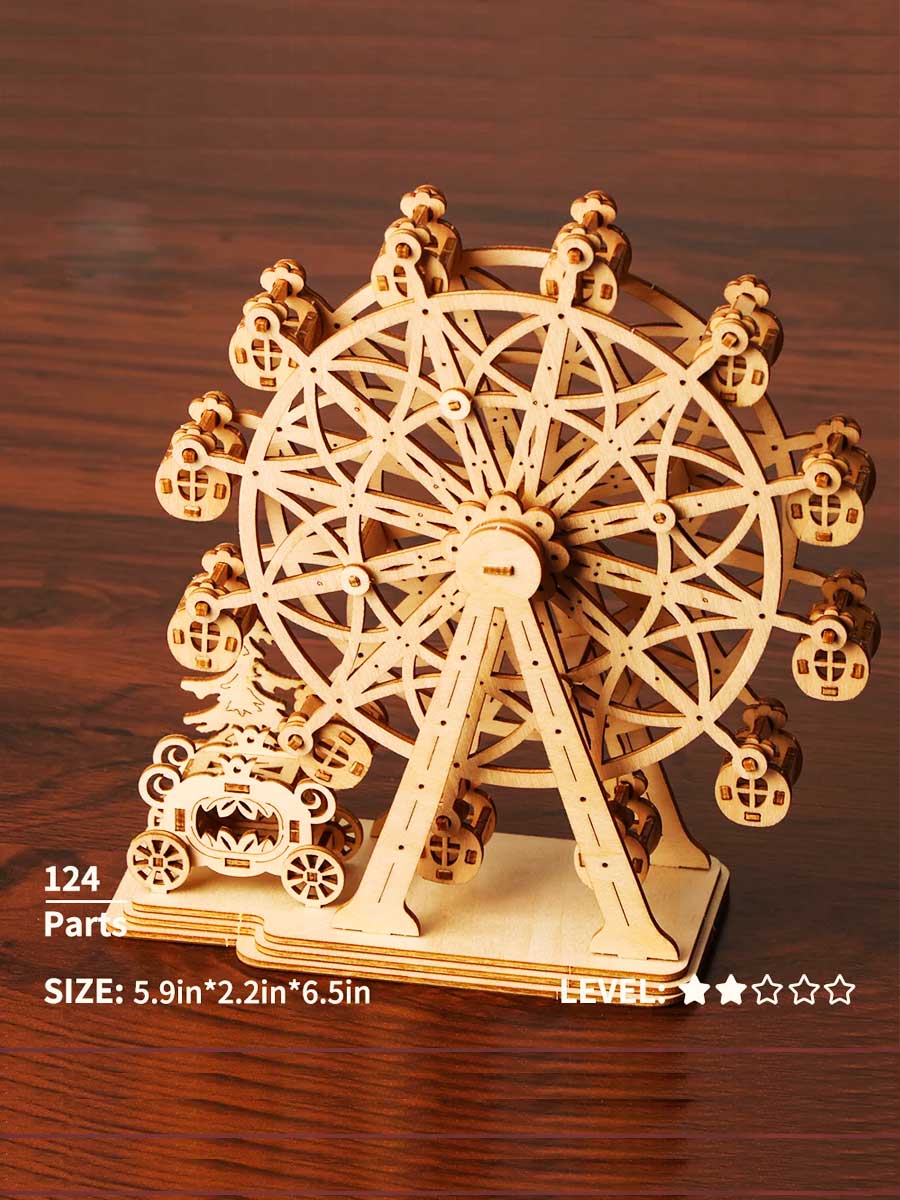 Puzzle en 3d en Bois  - Grande Roue