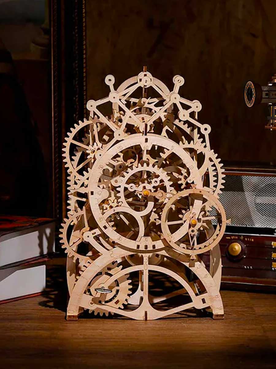 Puzzle en Bois 3D Horloge Mécanique