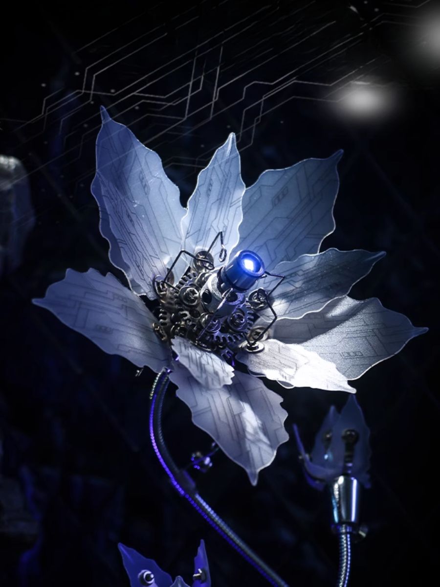 Puzzle 3D en métal – Fleurs mécaniques à assembler (243 pièces) - GoCrazyPuzzle