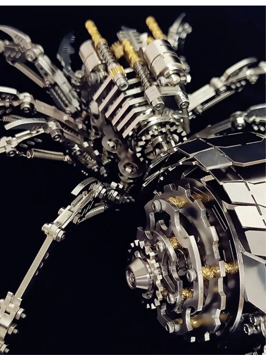 Puzzle 3D mécanique en métal – Sculpture araignée à assembler - GoCrazyPuzzle
